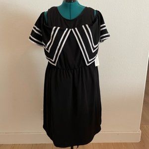 Eloquii Cold Shoulder Dress Black 16